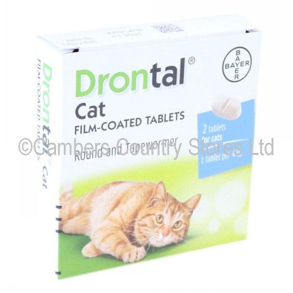 Drontal Cat Ellipsoid Tablets 2 Pack Cambers Country Store